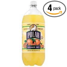 Polar DIET Orange Dry Soda 2 Liters ( pack of 4)