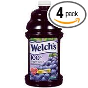 Welch Bottled Healthy Heart 100% Grape Juice 96 oz(Pack of 4)