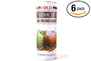 foco roasted coconut juice (jugo de coco asado) - 17.6fl oz [6 units] (016229902933)