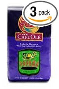 HEB Cafe Ole Whole Bean Coffee 12oz Bag (Pack of 3) (Panama Estate - Medium Dark Roast (Full City))