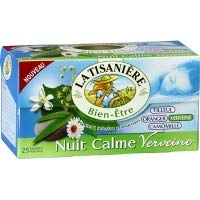 La Tisaniere Infusion Nuit Calme Verveine &amp Reine des pres 20 Sachets 30g (La Tisaniere Herbal Tea Nuit Calme Verveine Calme 20 Sachets 30g)