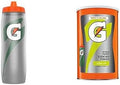 Bundle of Gatorade Insulated Squeeze Bottle Silver 30oz + Gatorade Thirst Quencher Powder Lemon Lime 76.5 OuncePack of 1