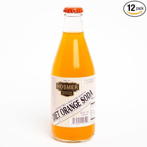 Hosmer Mountain DIET Orange- 12 oz (12 Glass Bottles) 12 Pack