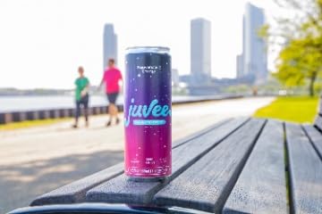 Juvee Rejuvenating Energy Drink – 12 oz Cans (12-Pack) – Sugar Free 128mg Natural Caffeine per Can Zero Sugar Low Calorie Clean Energy &amp Focus Support for All-Day Performance (Galactic Berry)