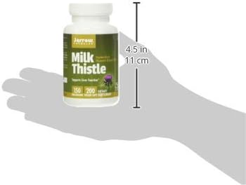 Jarrow Formulas Milk Thistle Supplement 150 mg 30:1 Milk Thistle Extract Standardized to 80% Total FlavonoidsDietary Supplement for Liver Function Support 200 Veggie Capsules for 200 Day(Pack of 2)