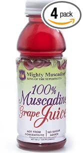 gse Mighty Muscadine 100% Muscadine SuperFruit Juice Cold Pressed from the Grape and Full of Antioxidants - 10 oz Bottle ( 4 BOTTLES ) )