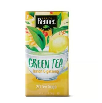 Lemon and Ginseng Green Tea 4 Packs - 20 Bags Each Pack