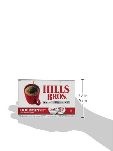 Hills Bros Single Serve Coffee PodsGourmet Medium Roast 12 Count-Keurig Compatible Roasted Arabica Coffee Smooth Balanced Coffee Subtle Chocolate Flavor
