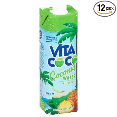 Vita Coco Pineapple Coconut Water 1 L (Pack of 12)
