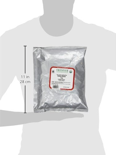 Frontier Co-op Organic China Green Tea 1lb Bulk Bag - Chinese Green Tea Loose Leaf - Aromatic Flavorful &amp Calming - Perfect for Tea &amp Culinary Uses
