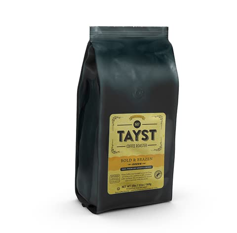 Tayst Coffee Bold &amp Brazen Dark Roast Gourmet Premium Coffee 2lb Bag