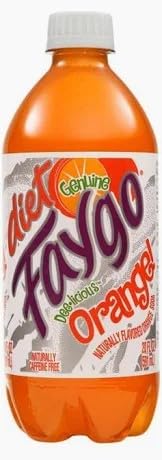 Faygoo Diet Orange Flavored Soda 20 oz bottle 24 pack