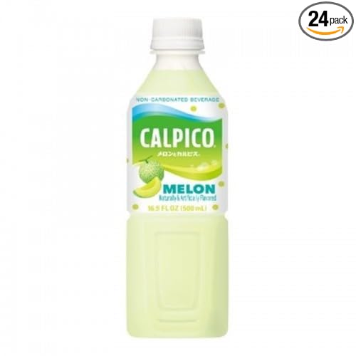 CALPICO Melon Drink Japanese Beverage with Melon Juice Concentrate Sweet and Tangy Asian Drink 16.9 FL oz. (Pack of 24)
