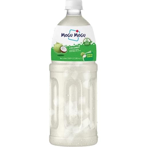 Mogu Mogu Coconut Juice with 25% Nata De Coco 1000ml (12 Pack)