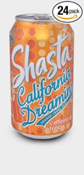 Shasta Orange Crème Soda California Dreamin 12 Oz Can (Pack of 24)