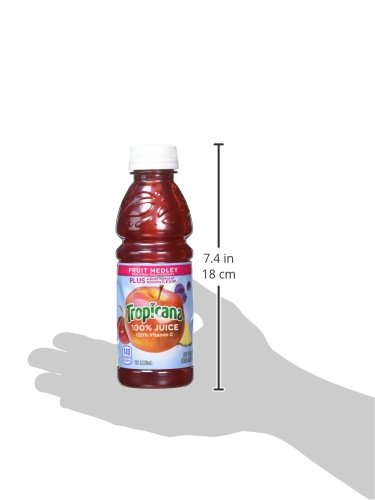 Tropicana 100% Juice 3-Flavor Fruit Blend Variety Pack 10 Fl Oz Bottles (Pack of 48)