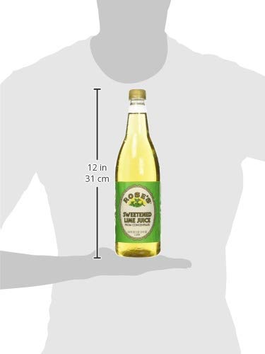 Rose's Lime Juice - Sweetened 1 Liter (33.8 Fluid Ounces) Plastic Bottle (Pack of 2)