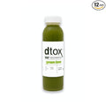 Dtox Juice – Green Love (12-Pack 12oz Bottles) | Cold-Pressed Apple Spinach Kale Ginger &amp Lemon | No Added Sugar Smooth Flavor