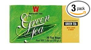 Wissotzky Tea Green Tea With Lemon &amp Honey 1.06 Oz. Pack Of 3.