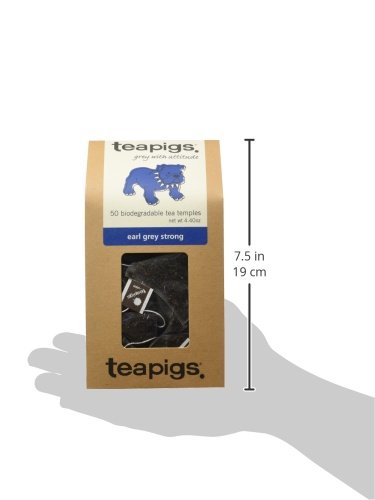 Teapigs Earl Grey Strong Tea Bags Made with Whole Leaves bold flavor natural ingredients (1 Pack of 50 Teabags)