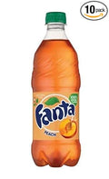 Fanta Peach Soda 20oz Bottles Pack of 10 (Total of 200 FL OZ) Extoic soda's