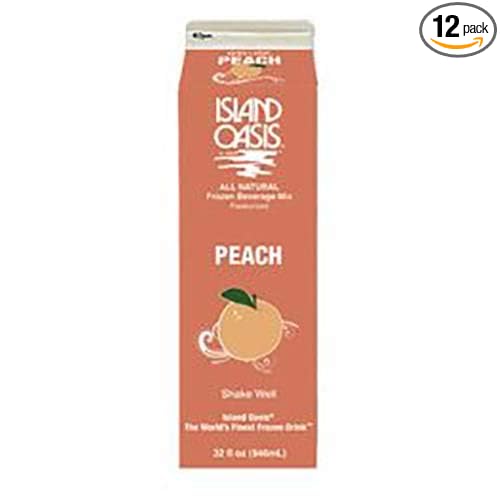 Island Oasis Peach Frozen Mix 32 Fluid Ounce - 12 per case.