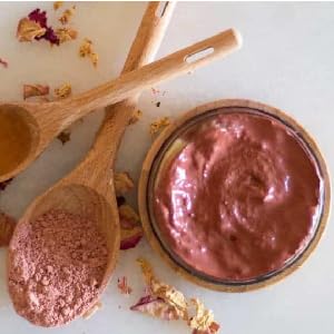 Certified Organic Red Rose Petals Powder Rosa Centifolia Food Grade for Baking Cooking Tea Latte Summer Drinks DIY Skin and Hair Care Products 16 oz 453 gm