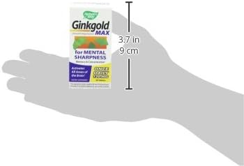 Nature's Way Ginkgold Max Advanced Ginkgo Extract for Mental Sharpness 1x Daily 120 mg 30 Count