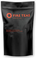 FIRE TEAS DETOX &amp GLOW - Ayurvedic Cleansing Tea - Organic White Tea Turmeric (Curcumin) Ginger Cardamom Cinnamon &amp Saffron - Delicious Fast &amp Effective -