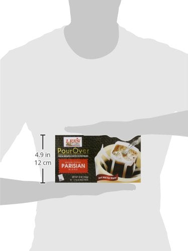 Lee's Coffee Pourover Fresh Ground Filter Packs Parisian 50 Count
