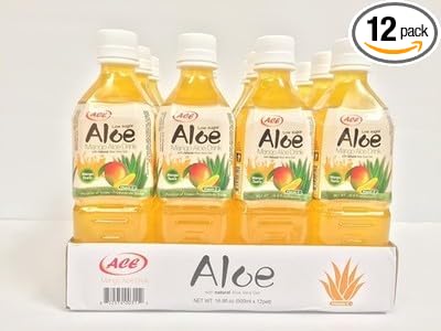 Ace Drinking Aloe Vera Mango 52.9 fl oz (Pack of 12)