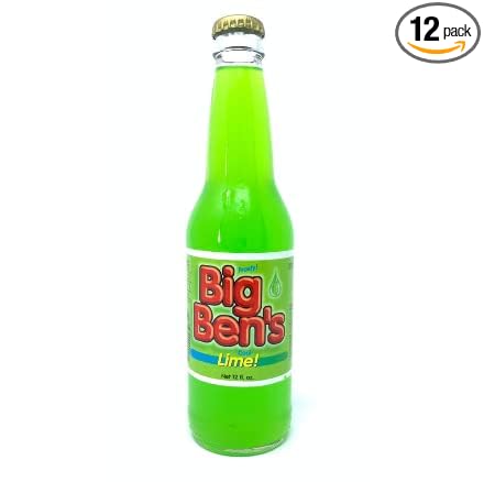 Big Ben's Lime Soda - 12 OZ (12 Glass Bottles)