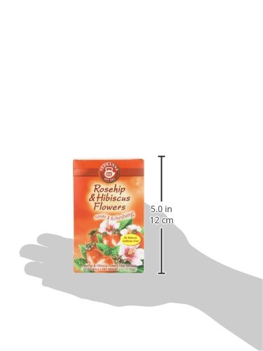 Teekanne Tea Rose Hip &amp Hibiscus Flowers 20 - Teabags 2.12 Ounce (Pack of 5)