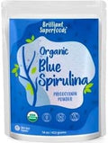 Ellie's Best Organic Blue Spirulina Powder Superfood Supplement -16oz - Odorless - Vegan Non GMO Gluten-Free Dairy-Free Brilliant Blue Food Coloring - Pure Water Extracted