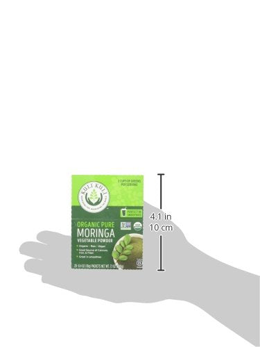 Kuli Kuli Moringa Oleifera Organic Leaf Powder &amp Green Smoothie 100% Pure USDA Certified &amp Non-GMO Moringa Powder Great with Smoothies Tea and Food 0.4 Ounce Pack of 20 (KK_PM)