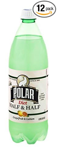 Polar Half &amp Half Soda Diet 1 Liter 12 Pack