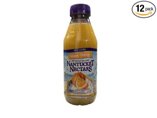 Nantucket Nectars Juice | All Natural Ingredients | 16 Fl Oz Plastic Bottles (Pack of 12) (Island Orange)