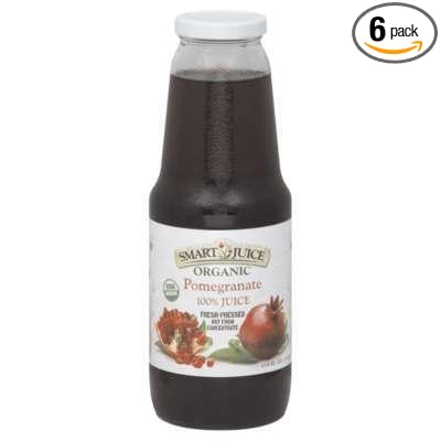 Organic Pomegranate Juice (Pack of 6) - Pack Of 6 by Smart Juice