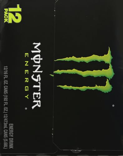 Monster Energy Drink Green Original 16 Ounce (Pack of 12)