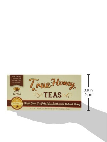 True Honey Green Tea Pods - Honey Crystals Blended in Every Tea Pod Supports Heart Health Excellent Antioxidants All Natural Organic Herbal &amp Caffeine-Free 22 Green Tea Pods