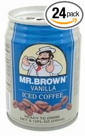Mr. Brown Vanilla Iced Coffee 8.12 Ounce (Pack of 24)