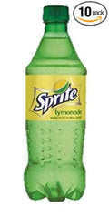Sprite Lymonade Lemon-Lime and Lemonade Soda 20oz Bottles (Pack of 10 Total of 200 Oz)