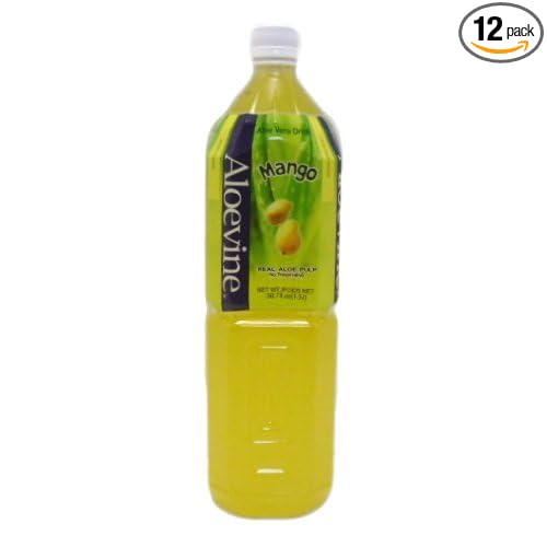 Aloevine Aloe Vera Drink Mango 50.7 Ounce (Pack of 12)