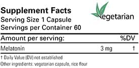 Karuna Melatonin 3mg 60 Vegetarian Capsules