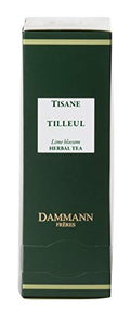 DAMMANN FRERES - HERBAL Tea Lime Blossom (Tisane Tilleul) - 24 wrapped crystal envelopped tea bags