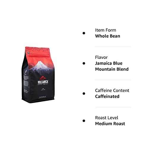 Jamaica Blue Mountain Coffee Blend Whole Bean Fresh Roasted 16-ounce