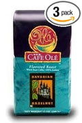 HEB Cafe Ole Whole Bean Coffee 12oz Bag (Pack of 3) (Bavarian Hazelnut - Medium Dark Roast (Full City))