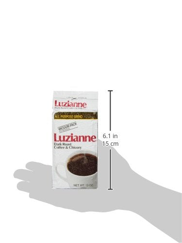 Luzianne Coffee &amp Chicory Dark Roast Ground Coffee 13oz Bag (Pack of 4)