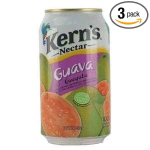Kern's Nectar Guava (Pack of Six Cans) - PACK OF 3