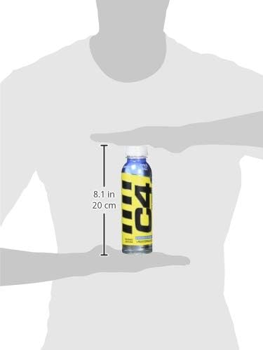 Cellucor C4 Energy Non-Carbonated Zero Sugar Energy Drink Pre Workout Drink + Beta Alanine Icy Blue Razz 12 Fl Oz (Pack of 12)